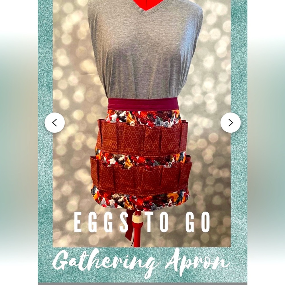 Eggs to Go Gathering Apron (Adult), New, never used